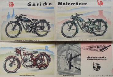 Goericke Motorbikes Goe 98 - 150 Modelprogram 1952 Motorbikebrochure (7260)